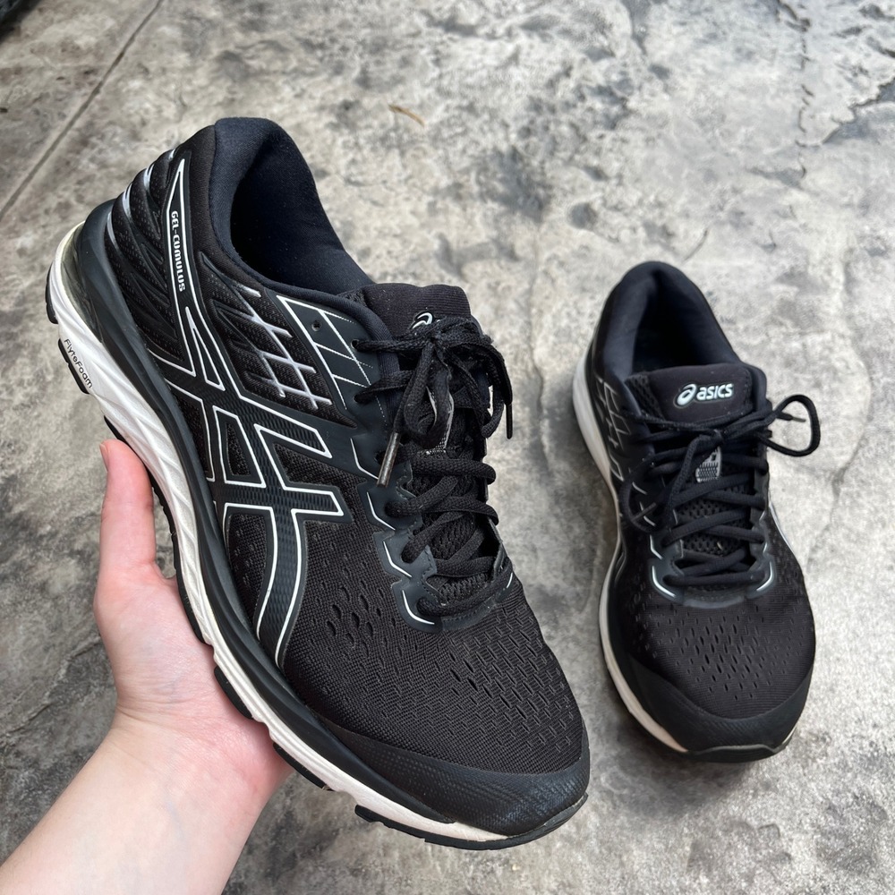 Asics Gel-Cumulus 21 Running Shoes Mens 11 Black White FlyteFoam 1011A551